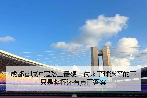 成都蓉城冲冠路上最硬一仗来了球迷等的不只是奖杯还有真正答案